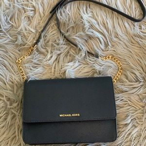 Michael Kors Gusset Crossbody Leather Purse